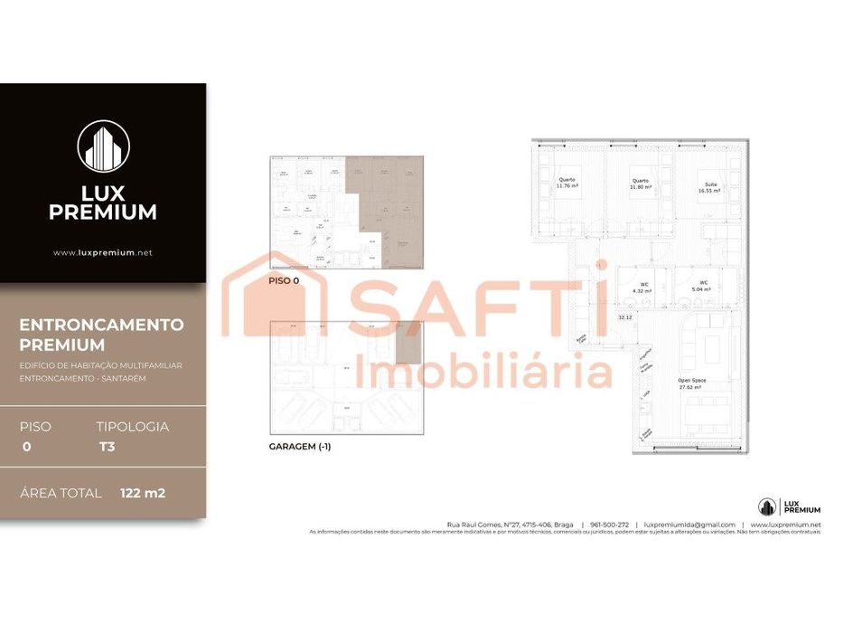 Apartamento T3 com garagem no centro do Entroncamento, Santarém