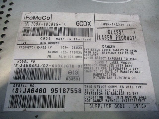 Rádio / auto-rádio JAGUAR XF (X250)