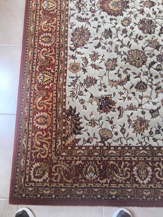 Carpete Clássica Floral 244x198 cm em Excelente Estado