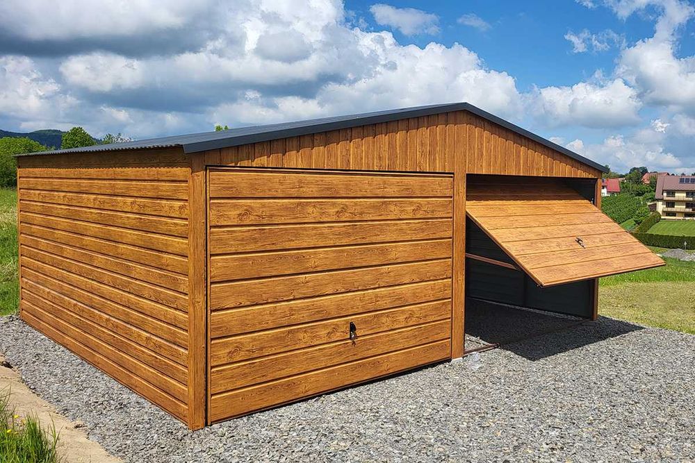 Garaż blaszany 6x5 dwuspadowy WYPRZEDAŻ producent montaż GRATIS