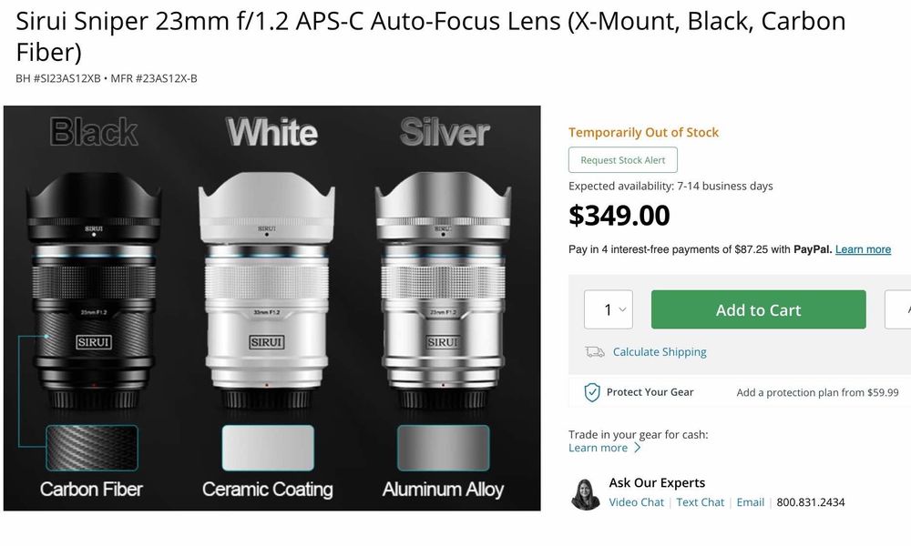 Sirui sniper AF 23 / 33  1.2 e mount sony нові гарантія