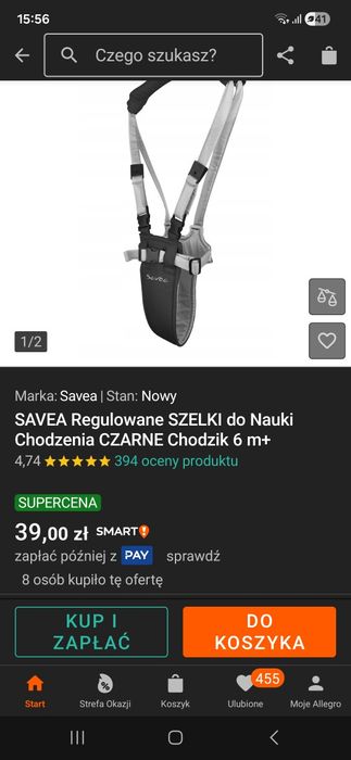 Szelki do nauki chodzenia