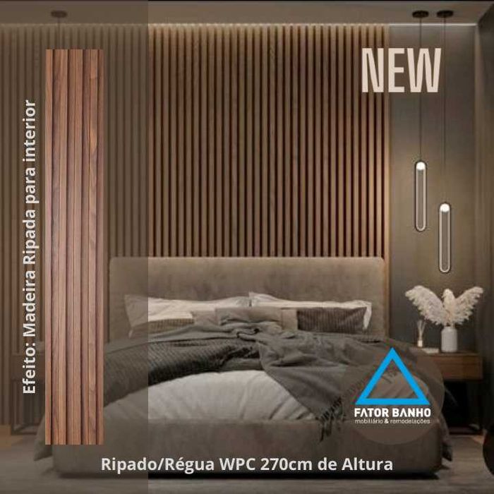 Painel Ripado WPC [interior] - Réguas Ripado WPC