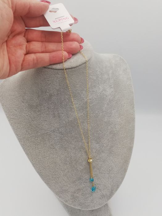 Celebrytka pozłacana 14 k saphire light crystal