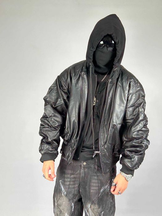 Бомбер двохшаровий MA-1 черный куртка чорна курточка opium black S M L