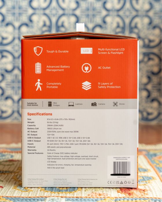 Portable Power Station Energizer Everest 300w