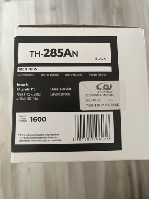Czarny toner 285An