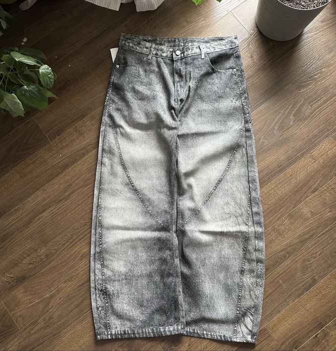 Baggy flared jeans Широкі джинси washed acne studios racer кльош принт