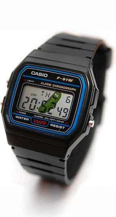 Casio F91W Modificado – Edição Rick & Morty, Novo