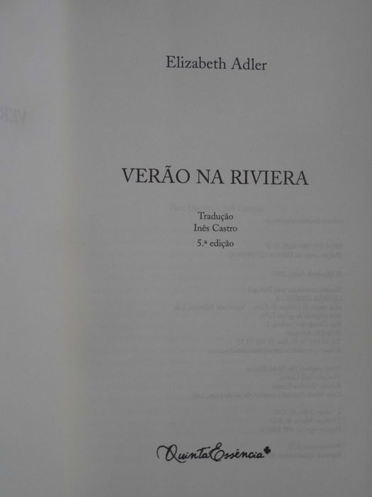 Verão na Riviera de Elizabeth Adler