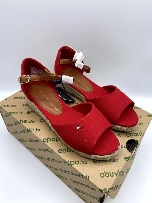 Tommy Hilfiger Espadryle na koturnie Rope Wedge Sandal rozmiar 33