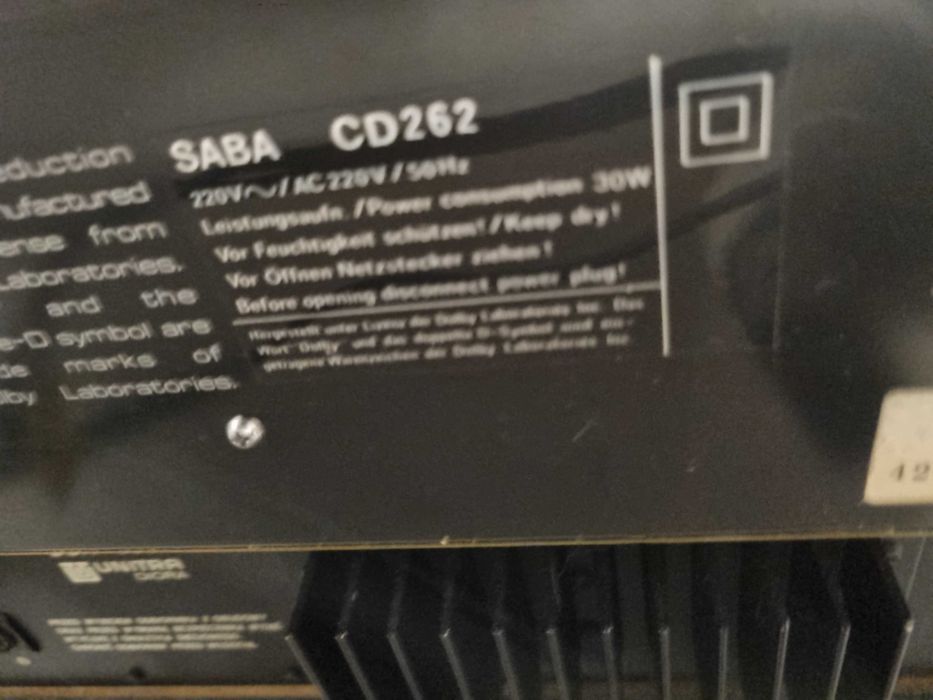 Magnetofon Saba CD262 vitage