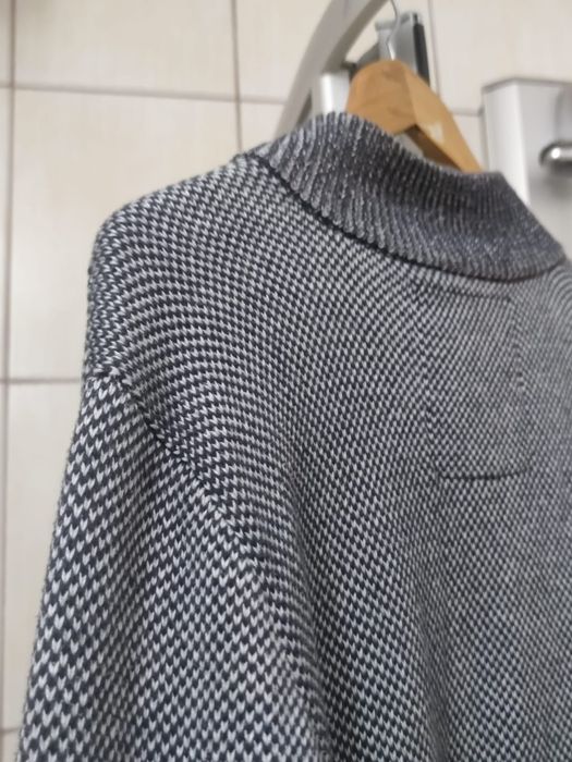 sweter sweterek XXL bawełniany szary siwy classic sport retro drip pre