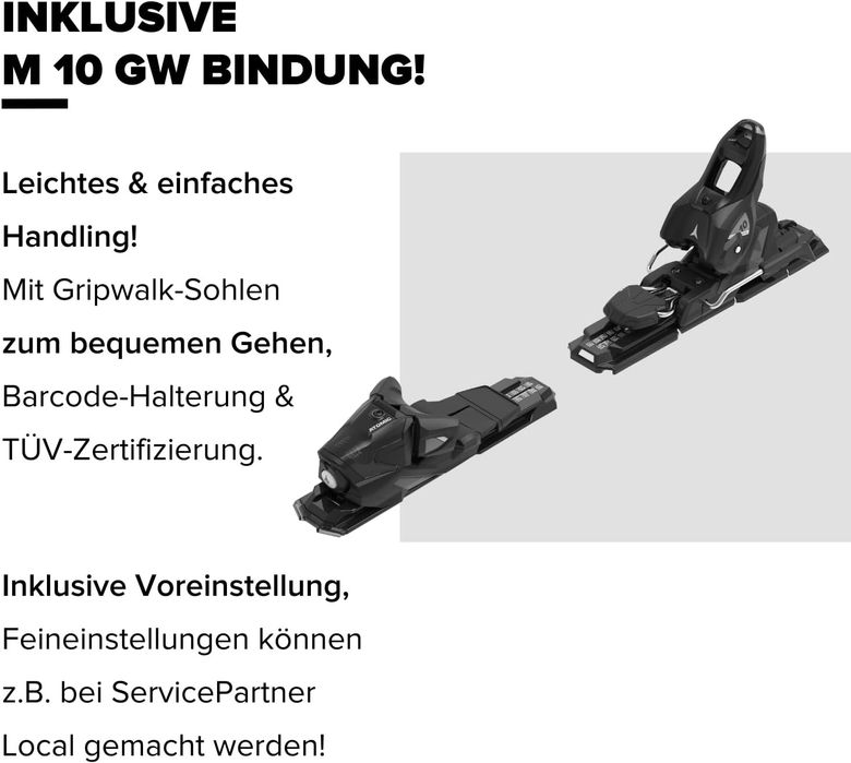 ATOMIC SC REDSTER – szaro-białe narty atomowe 154 cm – lekki sprzęt na