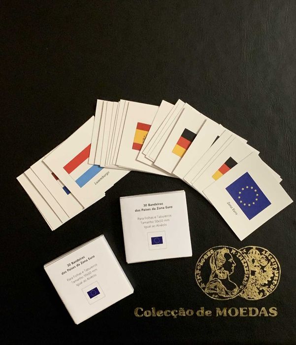 Conjunto Bandeiras Zona Euro - 50x50 mm - Versão 1