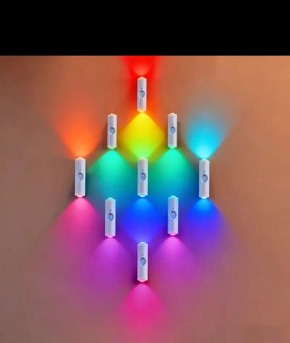 Світильник з датчиком руху, нічник на стіну, ліхтар