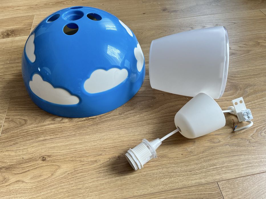Zestaw lamp Ikea niebieska chmurka Skojig