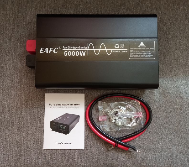 Мощный инвертор 12-220V, правильная синусоида,чистый синус, 5000W