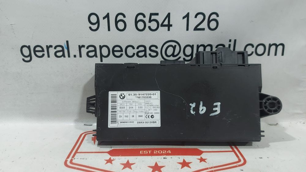 Módulo Eletrónico CAS BMW Série 1 Série 3 6135914722001 Original