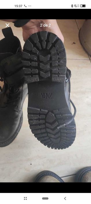 Botas em pele, como novas pouco uso, n° 35