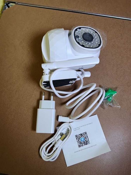 Câmara de Vigilância IP Exterior WiFi 1080P PTZ Visão Noturna App V380 Pro – Nova