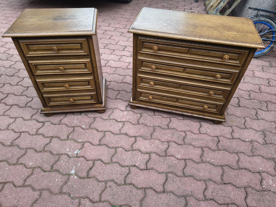 2X Komoda drewniana dębowa Swarzędz