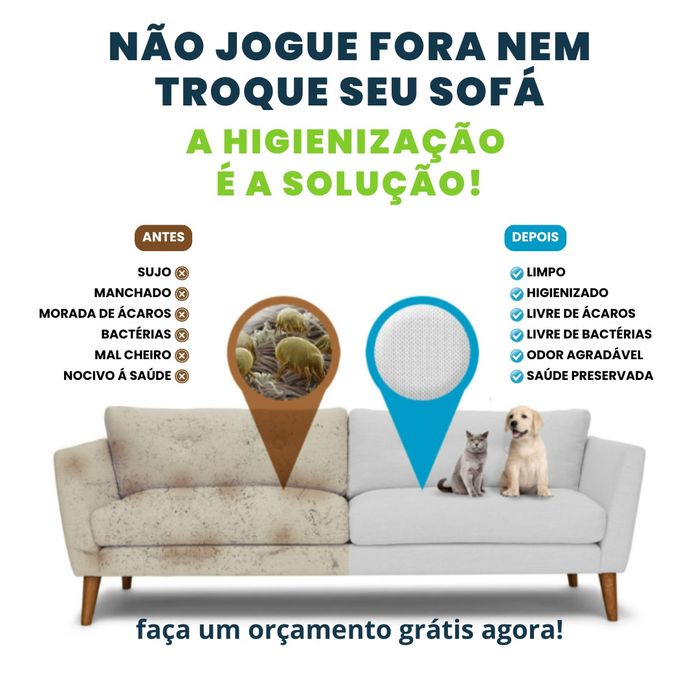 Limpeza Profunda de Sofás, Colchões e Tapetes