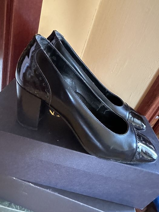 Buty czarne lakierki 24.5 cm 38