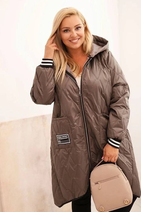 Pikowana kurtka plus size