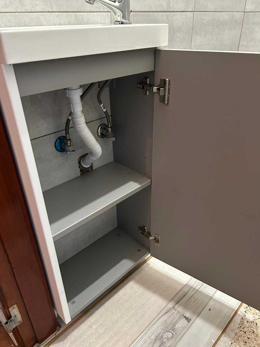 Armário de Casa de Banho com Lavatório e Torneira Misturadora