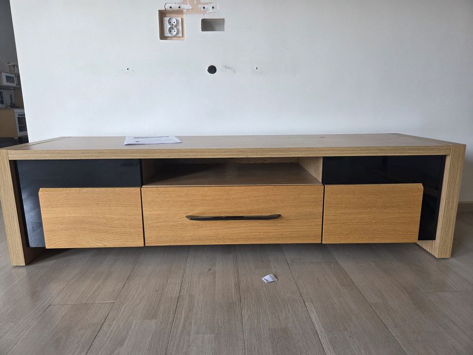 Szafka RTV + półka ścienna LED | Styl loft | Stan bardzo dobry