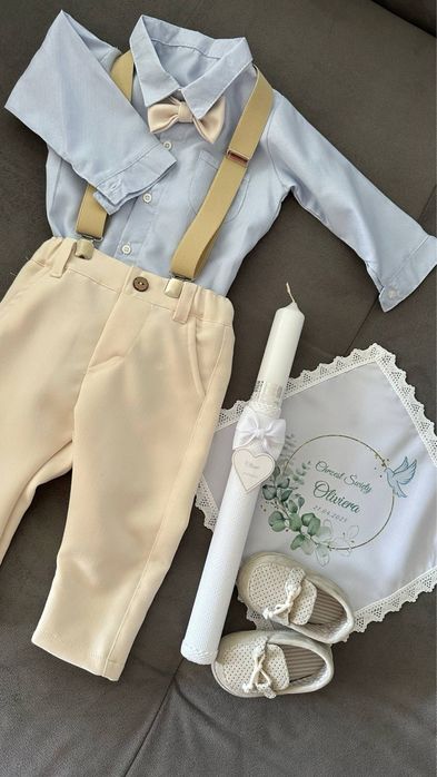 Zestaw dla chłopczyka do chrztu zestaw bez butów rozm 74 christopher