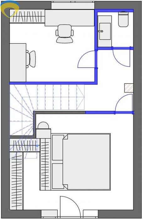 Таунхаус 75 м² з 2 спальнями + великий балкон | Фонтан,вул.Алмазна