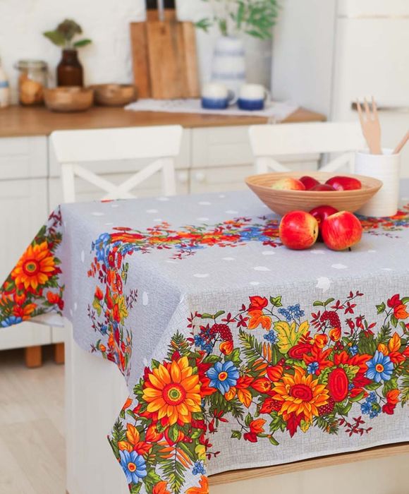 Скатерть новогодняя/ скатертина лляна/ український орнамент