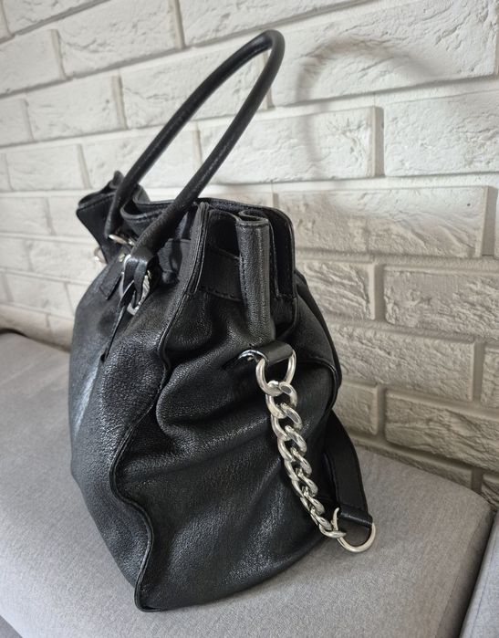 Torebka MK Michael Kors Hamilton czarna skóra naturalna mieści A4