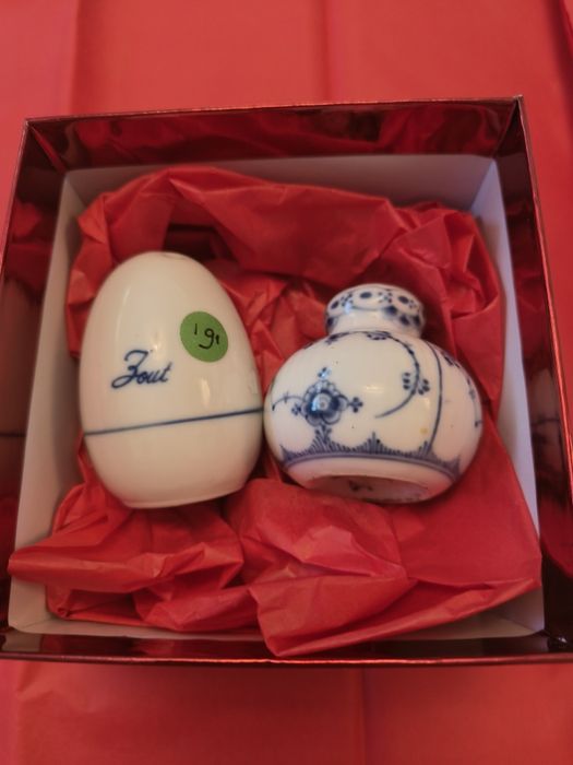 Saleiro e Pimenteiro em porcelana