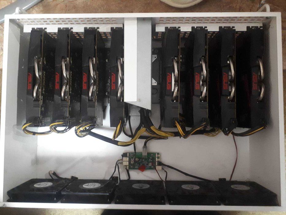 Майнинг Ферма Криптовалют GPU x8 ASUS Radeon RX470 4Gb +Бонус!