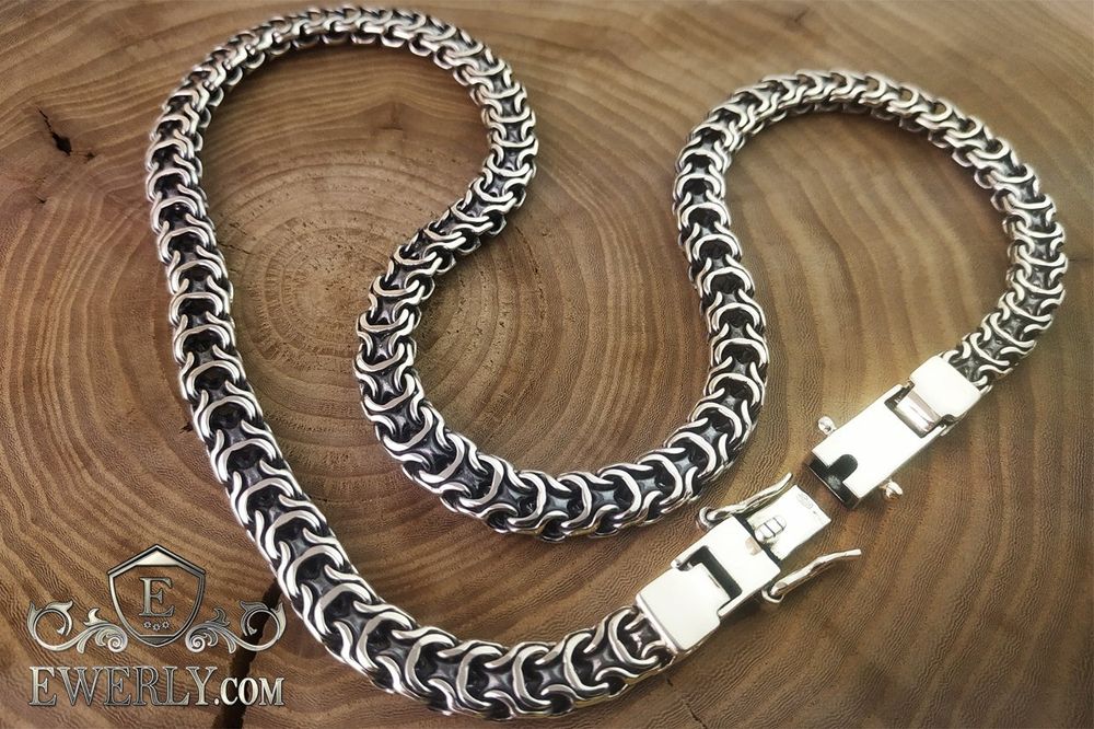 Серебряная цепочка Рамзес. Срібний ланцюг для чоловіка