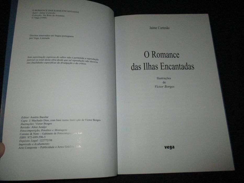 Livro O Romance das Ilhas Encantadas Jaime Cortesão