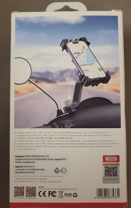 Uchwyt na smartfon motor, rower, skuter. Nowy