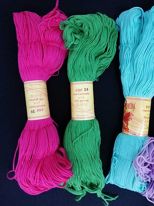 Linhas para crochet ou tricot de algodão 100 gramas