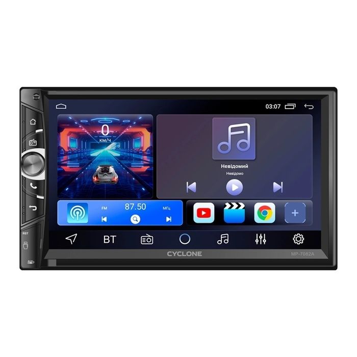 Магнітола Cyclone MP-7082A 2DIN Android 10 2/32GB IPS Wi-Fi Bluetooth CarPlay Android Auto Auto