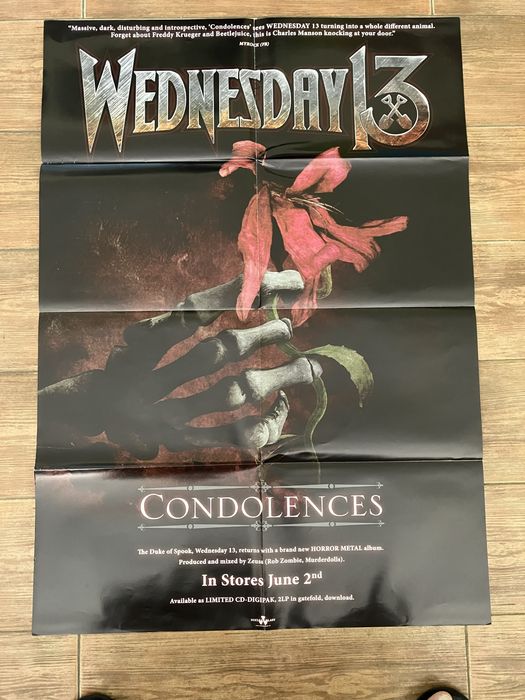 Poster Wednesday 13 - Condolences - Original Nuclear Blast