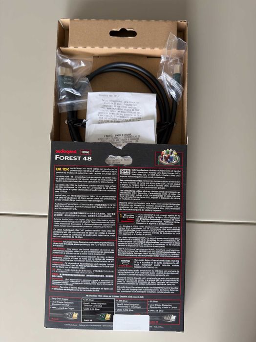 Audioquest Forest 48 HDMI - 8K / 10K - 1 metro - Novo a estrear