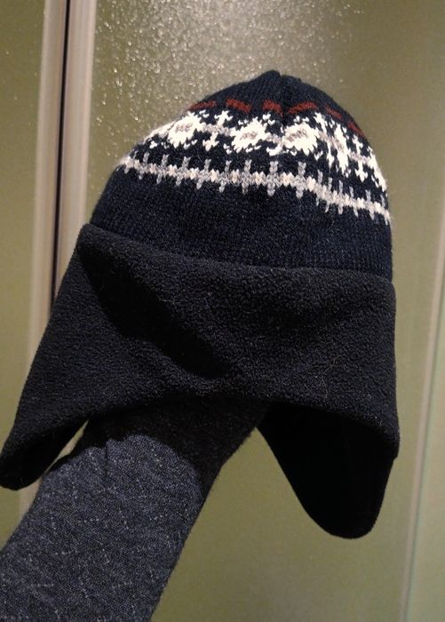 Męska ciepła czapka akrylowo-polarowa, Rozmiar Uniwersalny / S-L