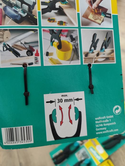 Wolfcraft Ścisk zapadkowy MINI QuickFix S 2 sztuki, Nowe