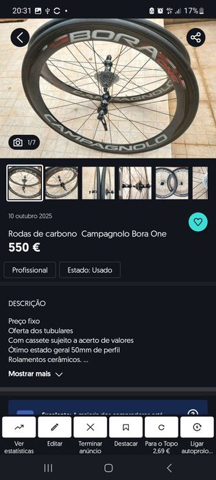 Rodas de carbono calços