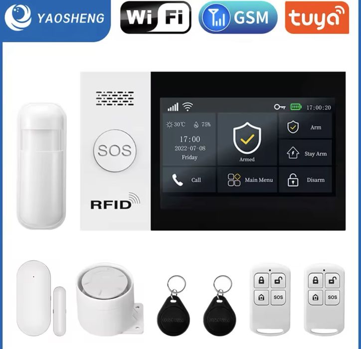 Sistema de Alarme Sem Fios - WIFI - GSM 4G C/ Câmara - APP Tuya