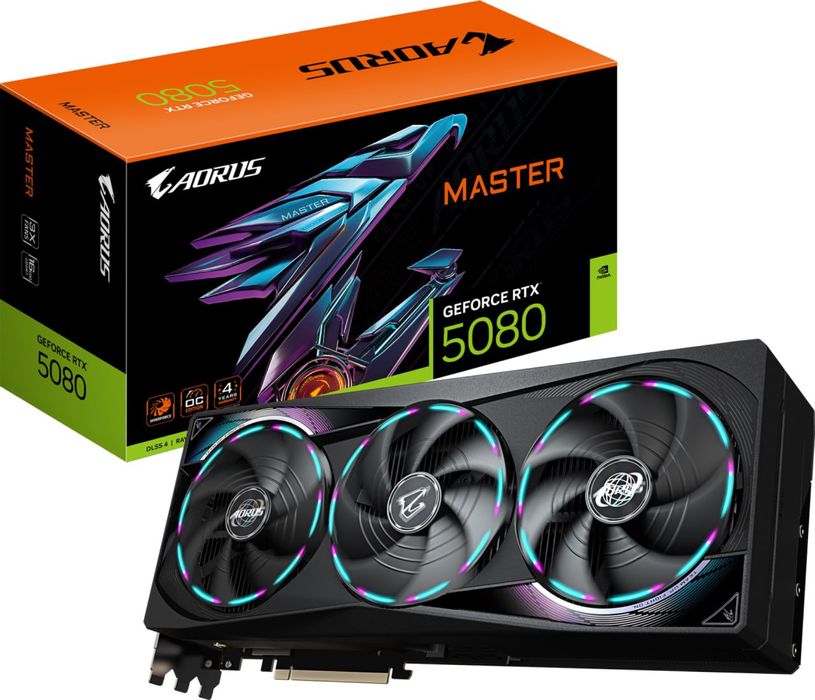 Відеокарта GIGABYTE AORUS  RTX 5080 MASTER видеокарта gpu video card