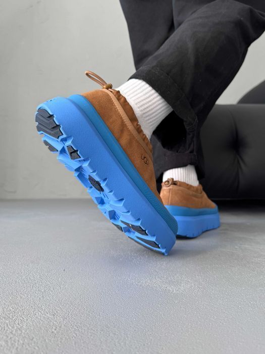 Уггі UGG Tasman Hybrid Weather Chestnut Blue Big Sky premium угги осінні/зимові з хутром